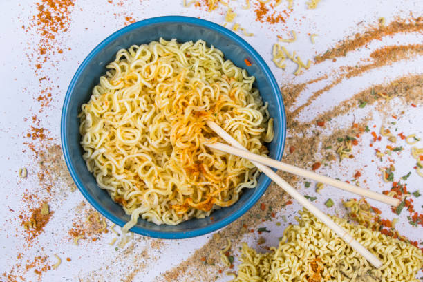 istock Fast food, chinese noodles with spices 1463394170