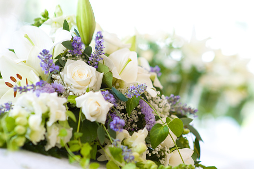 A beautiful bouquet of delicate flowers, wedding decor
