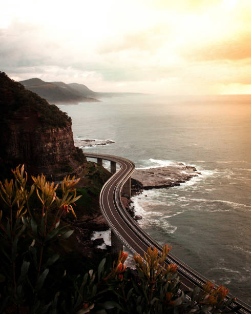 istock Sea Cliff Bridge at sunset in Australia 1463396209