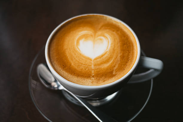 istock Closeup of coffee with heart-shaped foam 1463398417