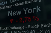New York stock exchange moving down.