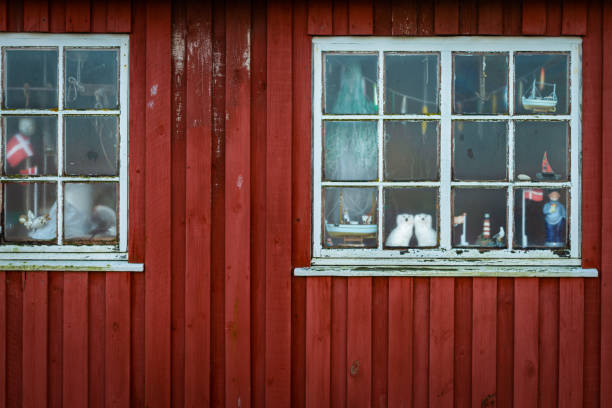 istock Beautiful shot of a tiny house with white windows 1463404760