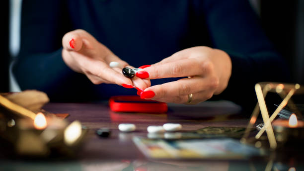 istock Blurred view of divination, magic and esotericism. 1463413116