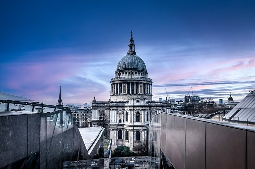 Dramatic skyline St Paul’s London cityscape