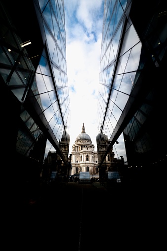 Parallel lines view of St Paul’s cathedral london