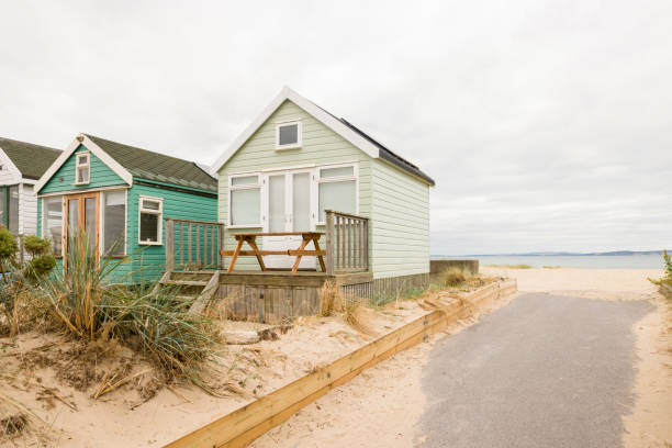 istock Beach huts at the seaside, Hengistbury Head, Dorset, UK 1463417770