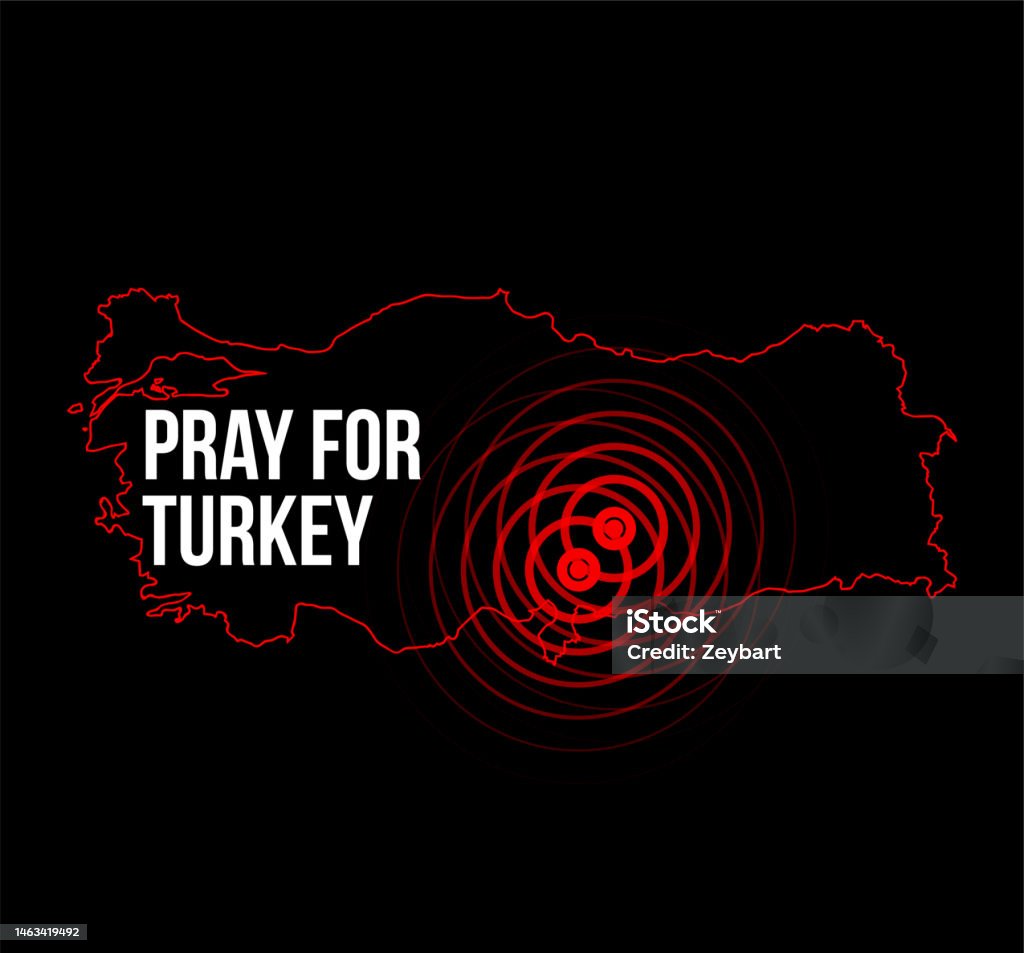 Oren por Turquía. Terremoto en Turquía. - arte vectorial de Terremoto libre de derechos