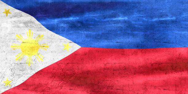 istock 3D-Illustration of a Philippines flag - realistic waving fabric flag 1463421749