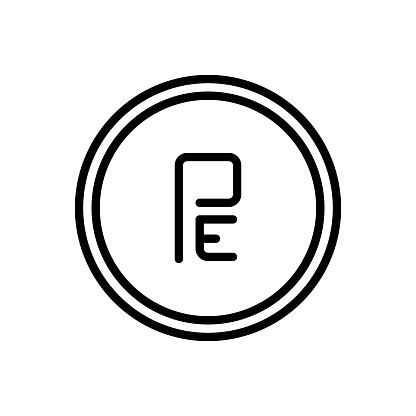 Icon for pe, monogram, letter, initial, business, alphabet, company, brand, trendy