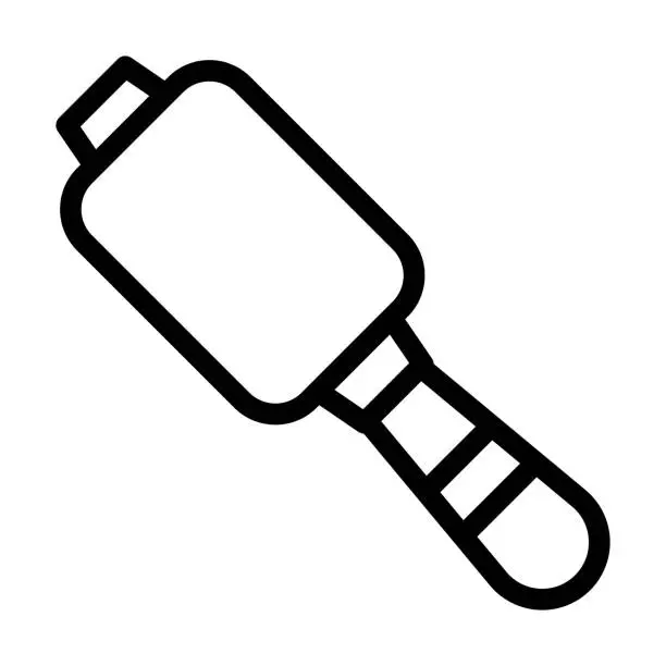 Vector illustration of Lint Roller Thick Line Icon