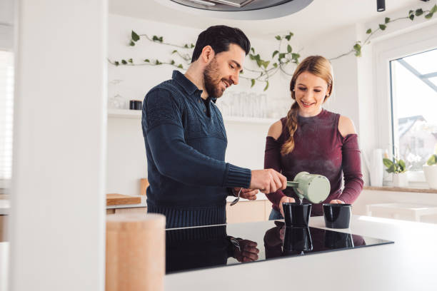 istock Couple doing daily activities in their apartment 1463429548