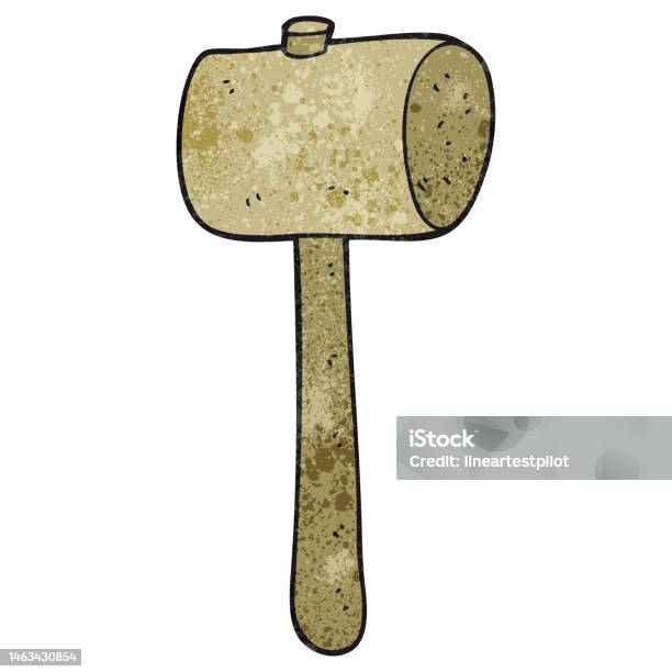 Maillet Image Maillet En Bois De Dessin Animé Texturé À Main Levée Vecteurs libres de ...