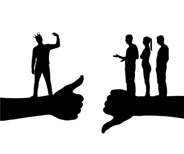 istock Selfishness and ego. An arrogant selfish man with a crown, considers himself better than other people 1463432738