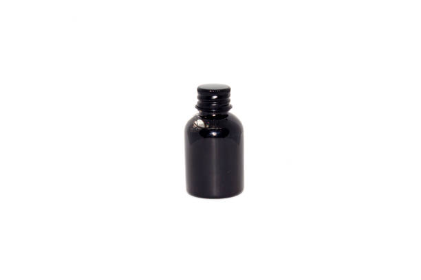 istock Black pen ink bottle isolated on white background 1463441077