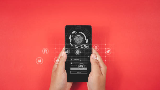istock smartphone scanning digital processing of biometric identification fingerprint scanner. concept of surveillance and security scanning of digital programs, protecting personal data 1463452768