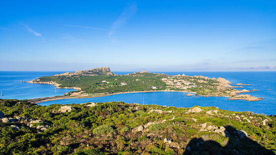 Peninsula of Capo Testa as seen from Punta Contessa, a protected area in north Sardinia