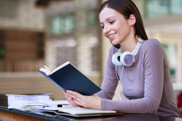 istock Education concepts, High school Young female student or college students studying and reading She using laptop and learning online 1463459808