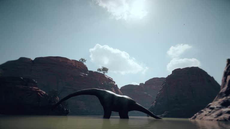 Brontosaurus Dinosaur animation in 3D
