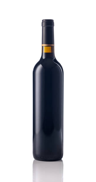 istock Bottle of red wine isolated on white. 1463462111