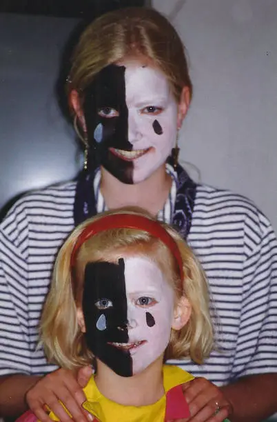 Pierrot painted little sisters