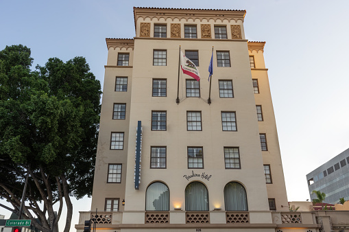 Pasadena, California, United States: Pasadena Hotel located on Colorado Boulevard in the City of Pasadena. This historic building was completed in 1926.