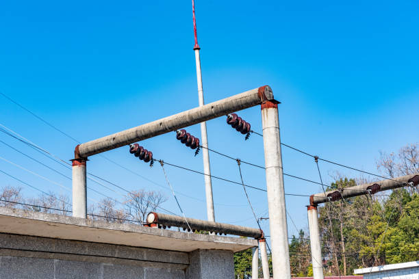 istock Power station high voltage output equipment 1463474104