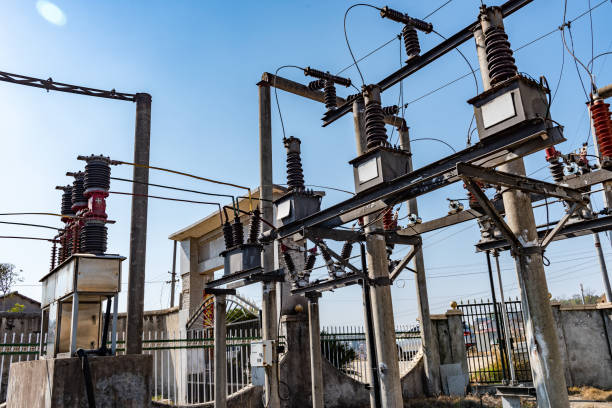 istock Power station high voltage output equipment 1463475288