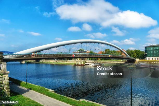 Father Bernatekâs Bridge In Krakãw Connecting Kazimierz With Podgãrze Stock Photo - Download Image Now