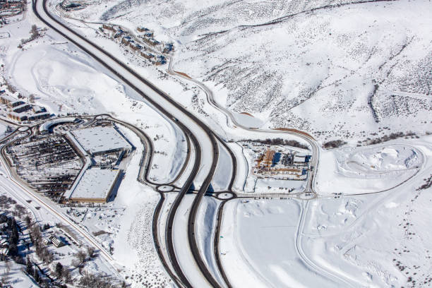 istock Interstate 70 aerial view in Winter 1463480508