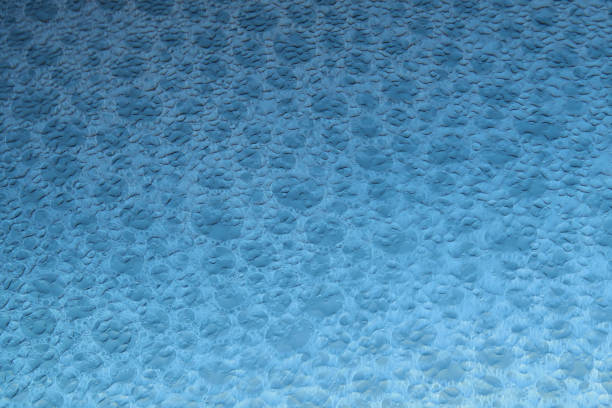 Abstract Shapes Background - Blue Spotted Pattern And Water Drops