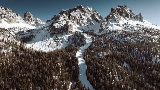 flying over the snowcappedn mountains
