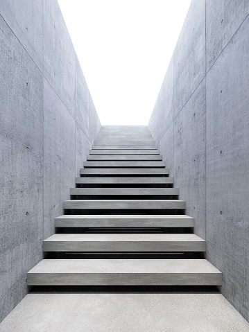 Close up of stone staircase.