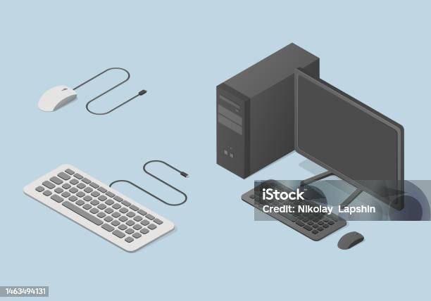 Computer Stock Illustration - Download Image Now - Computer Keyboard ...