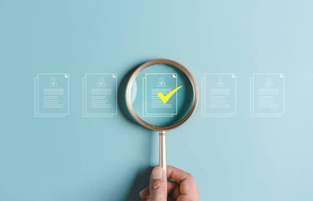istock Selective new career recruitment sites. recruiting with online technology. unemployment finding job search for resume register job interview, find your career 1463499768