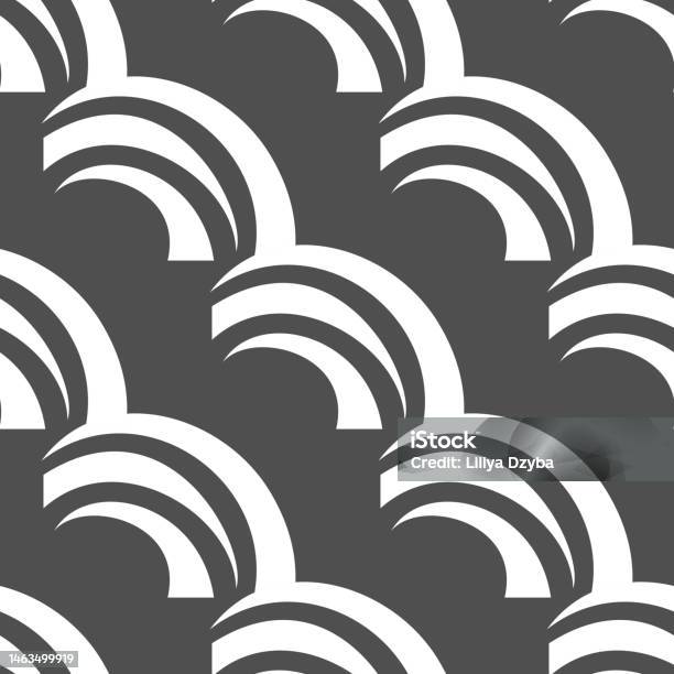 Rounded Block Pattern Geometry Seamless Pattern Pattern Of Rounded Objects Wallpaper Fabric ...