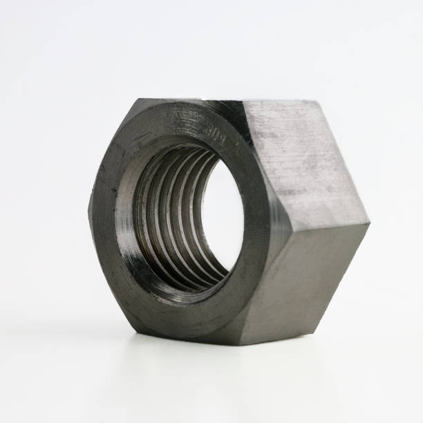 istock steel nut isolated on white background Foreground 1463502103