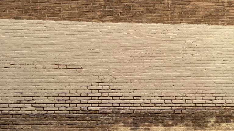 Painted brick wall