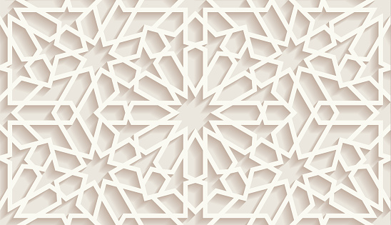 A beautiful, light, beige mashrabiya background. EPS10 vector illustration, global colors, easy to modify.