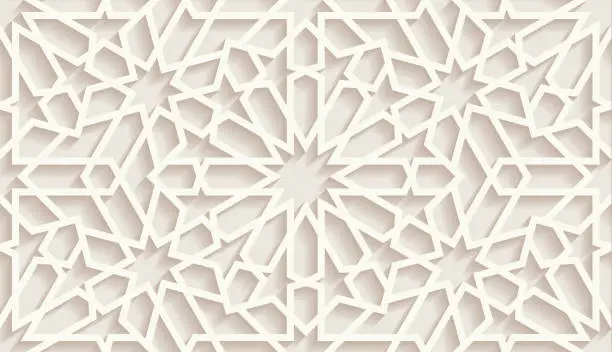 Vector illustration of Arabic style seamless pattern