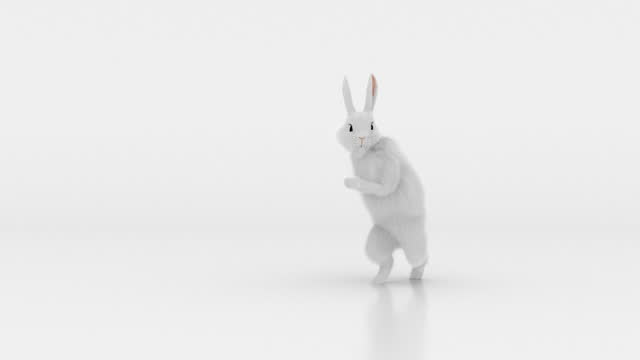 Dancing White Rabbit - Alpha Channel in a separate file in the same series