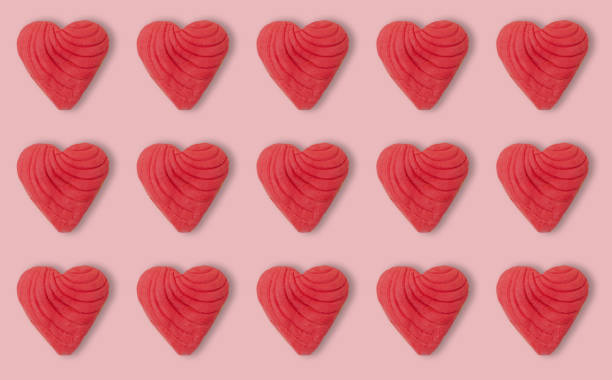 istock Heart-shaped shell bread pattern for the day of love and friendship 1463513980