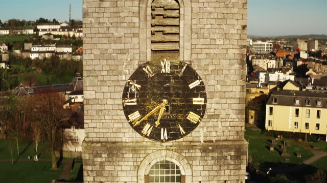 Shandon Bells and Tower St Anne's close aerial view of clock