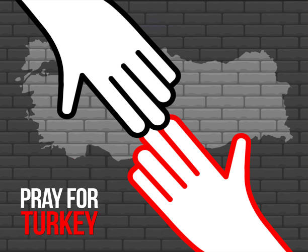 turkey earthquake storm. a helping hand to turkey. - turkey earthquake 幅插畫檔、美工圖案、卡通及圖標