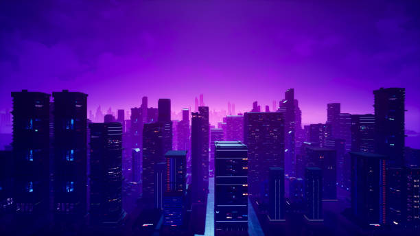 istock Metaverse city and cyberpunk concept, 3d render 1463518519