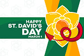 istock Happy St. David's Day. March 1. Vector illustration. Holiday poster. 1463519734