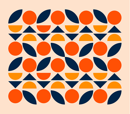 Abstract geometric vector pattern in Scandinavian style.