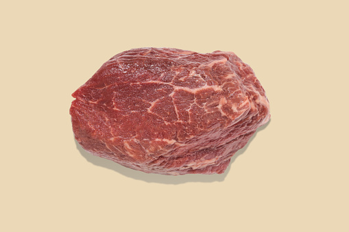 Beef Fillet Steak cut meat on colorful background