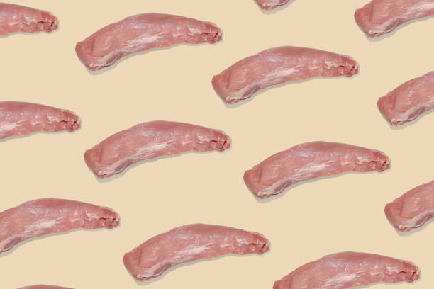 istock Pork Fillet Steak meat cut on colorful background 1463522580