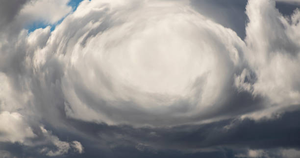 istock Blue abstract spiral clouds in the sky. Nature background. 1463525253