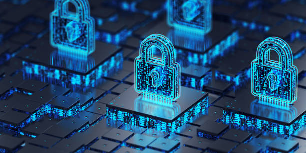 locks. protected network concept - security code imagens e fotografias de stock
